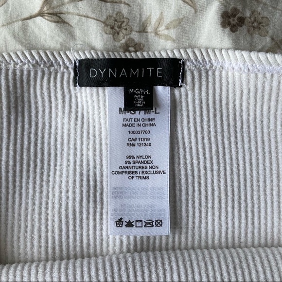 Dynamite Ribbed Sweetheart Tube Top - Picture 2 of 3